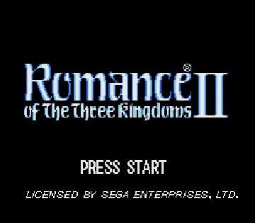 Romance of the Three Kingdoms II (USA) screen shot title